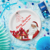 サンタギフト紙プレート9" ペーパープレート (パーティー)