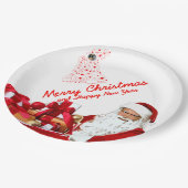 サンタギフト紙プレート9" ペーパープレート (アングル)