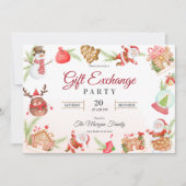 サンタギンガーブレッドギフトエクスチェンドホリデーパーティー 招待状 (正面)