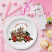サンタギンガーブレッドハウスのクッキー ペーパープレート (パーティー)
