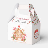 サンタギンガーブレッドハウスクリスマスパーティー フェイバーボックス (裏面サイド)