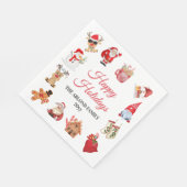 サンタギンガーブレッドハウスクリスマスホリデーパーティー スタンダードランチョンナプキン (角)