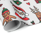 サンタギンガーブレッドラッピング紙 ラッピングペーパー (ロールコーナー)