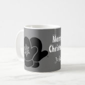 サンタクおもしろいッキーマジカルお洒落スノークリスマス コーヒーマグカップ (正面左)