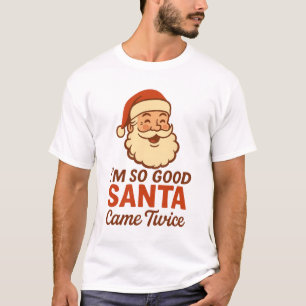 サンタクおもしろいリいけなスマスアダルトホリデー Tシャツ