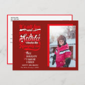 サンタクおもしろいリスマスカード シーズンポストカード (正面/裏面)