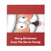 サンタクおもしろいリスマスキャンディバーラッパが好き ノートパッド (正面)