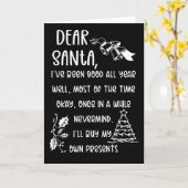 サンタクおもしろいリスマスクリスマスへの手紙 カード (黄色い花)