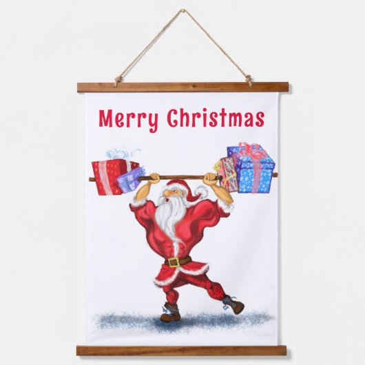 サンタクおもしろいリスマスタペストリー 吊り下げ型タペストリー (正面)