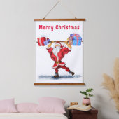 サンタクおもしろいリスマスタペストリー 吊り下げ型タペストリー (寝室)