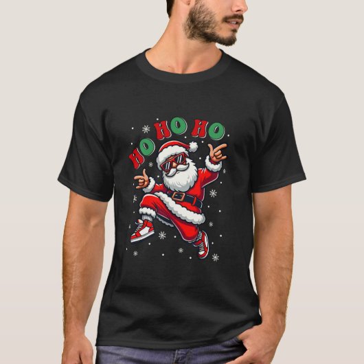 サンタクおもしろいリスマスパジャマメリークリスマスサンタ Tシャツ (正面)
