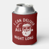 サンタクおもしろいリスマスパーティークリスマスの男性のジョーク 缶クーラー (缶正面)