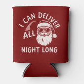 サンタクおもしろいリスマスパーティークリスマスの男性のジョーク 缶クーラー (正面)