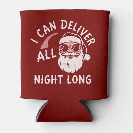 サンタクおもしろいリスマスパーティークリスマスの男性のジョーク 缶クーラー (正面)