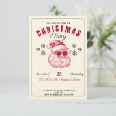 サンタクおもしろいリスマス招待状ホリデー笑い 招待状 (スタンド正面)