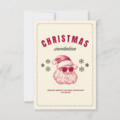 サンタクおもしろいリスマス招待状ホリデー笑い 招待状 (裏面)