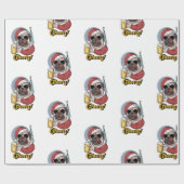 サンタクおもしろいリスマス ラッピングペーパー (フラット)