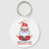 サンタクおもしろいロめい想スは静か保に キーホルダー (正面)