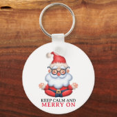 サンタクおもしろいロめい想スは静か保に キーホルダー (正面)