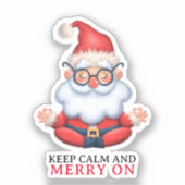 サンタクおもしろいロめい想スは静か保に シール (正面)
