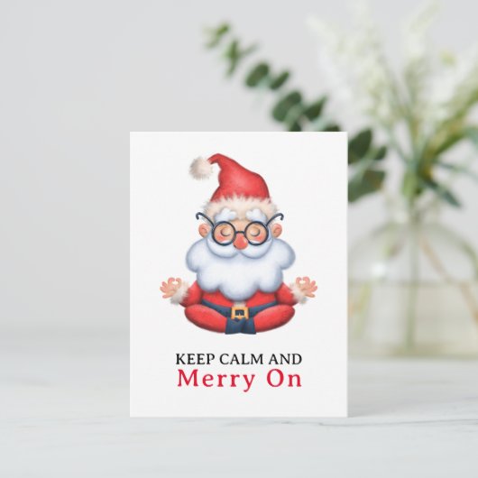 サンタクおもしろいロめい想スは静か保に ポストカード (スタンド正面)