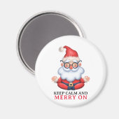 サンタクおもしろいロめい想スは静か保に マグネット (正面/裏面)