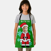サンタクおもしろいロパーソナライズされたース顔インホール エプロン (インサイチュ)