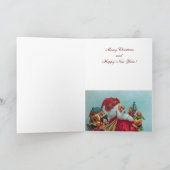 サンタクおもしろいロユーモアのあるースヴィンテージ写真テンプレート シーズンカード (内部)