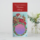 サンタクおもしろいロユーモアのあるースヴィンテージ写真テンプレート 招待状 (スタンド正面)