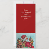 サンタクおもしろいロユーモアのあるースヴィンテージ写真テンプレート 招待状 (裏面)