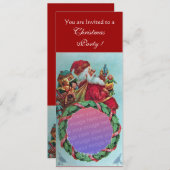 サンタクおもしろいロユーモアのあるースヴィンテージ写真テンプレート 招待状 (正面/裏面)