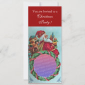 サンタクおもしろいロユーモアのあるースヴィンテージ写真テンプレート 招待状 (正面)