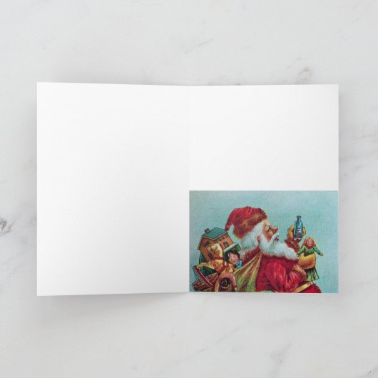 サンタクおもしろいロユーモアのあるースヴィンテージ冠 シーズンカード (内部)