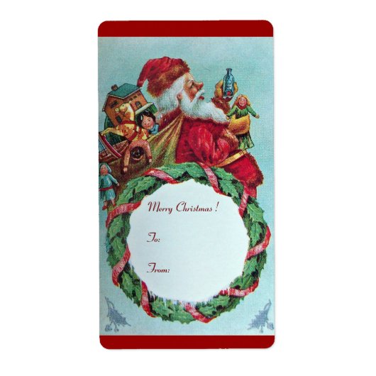 サンタクおもしろいロユーモアのあるースヴィンテージ冠 ラベル (正面)