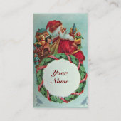 サンタクおもしろいロユーモアのあるースヴィンテージ冠 名刺 (裏面)