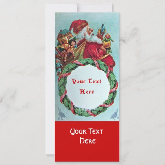 サンタクおもしろいロユーモアのあるースヴィンテージ冠 招待状 (裏面)