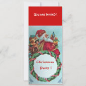 サンタクおもしろいロユーモアのあるースヴィンテージ冠 招待状 (正面)