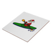 サンタクおもしろいロース・カヤック・クリスマス・アニメ タイル (側面)