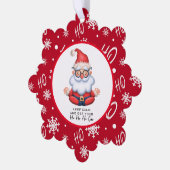サンタクおもしろいロ保ースCalm & Get Your Ho HO On オーナメントカード (左)