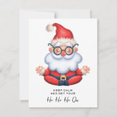 サンタクおもしろいロ保ースCalm & Get Your Ho HO On シーズンカード (正面)