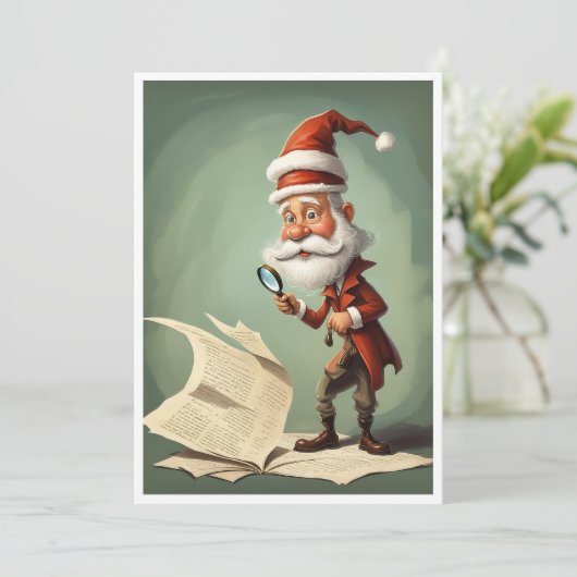 サンタクおもしろいロ笑わされるース探偵クリスマス シーズンカード (スタンド正面)