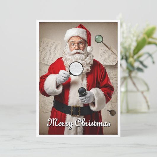 サンタクおもしろいロ笑わされるース探偵クリスマス シーズンカード (スタンド正面)