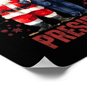 サンタクお気に入りのリスマスおもしろいトランプX ポスター (角)