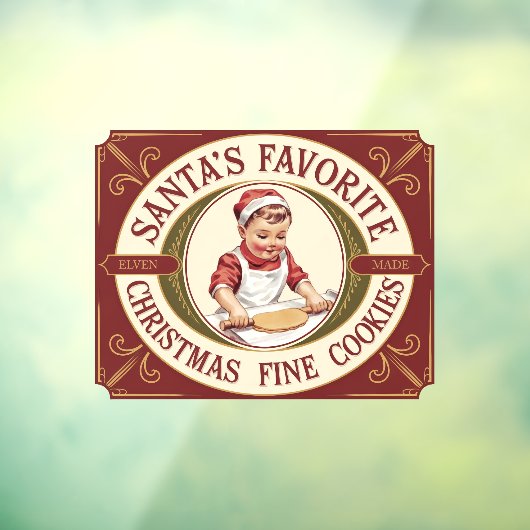 サンタクお気に入りのリスマス素晴らしクッキー ウィンドウサイン (シート3)