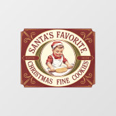 サンタクお気に入りのリスマス素晴らしクッキー ウィンドウサイン (シート)