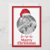 サンタクお洒落リスマスフォトカード1枚の写真 シーズンカード (正面)