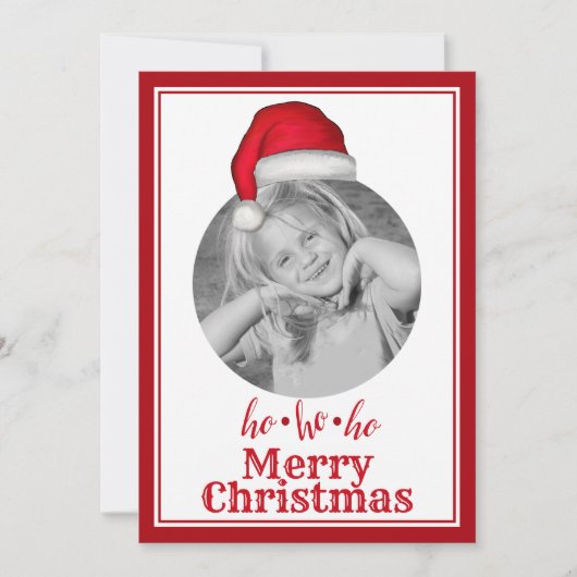 サンタクお洒落リスマスフォトカード1枚の写真 シーズンカード (正面)