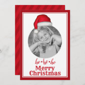 サンタクお洒落リスマスフォトカード1枚の写真 シーズンカード (正面/裏面)