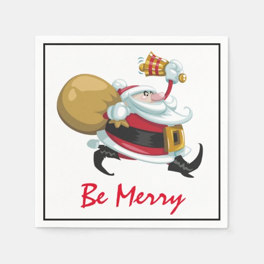 サンタクお洒落リスマス スタンダードカクテルナプキン (正面)