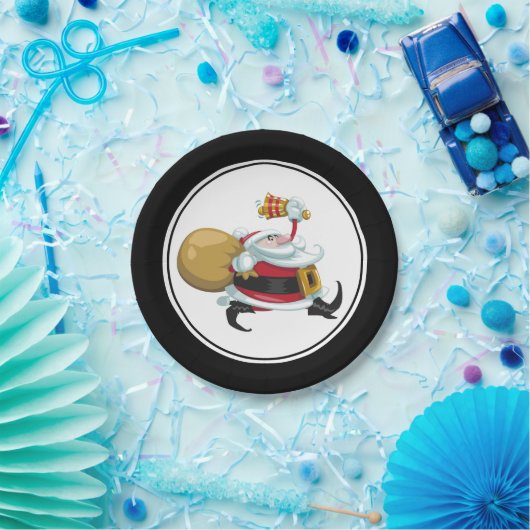 サンタクお洒落リスマス ペーパープレート (パーティー)